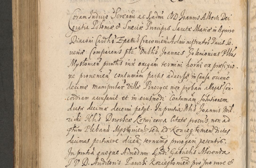 Zdjęcie nr 1164 dla obiektu archiwalnego: Acta actorum, institutionum, resignationum, provisionum, decretorum, sententiarum, inscriptionum, testamentorum, confirmationum, ingrossationum, obligationum, quietationum, constitutionum R. D. Andreae Szołdrski, episcopi Kijoviensis, Gnesnensis et Posnaniensis praepositi, cantoris Cracoviensis, Vladislaviensis canonici, R. S. M. secretarii, episcopatus Cracoviensis in spiritualibus er temporalibus deputati anno 1633, 1634 et 1635