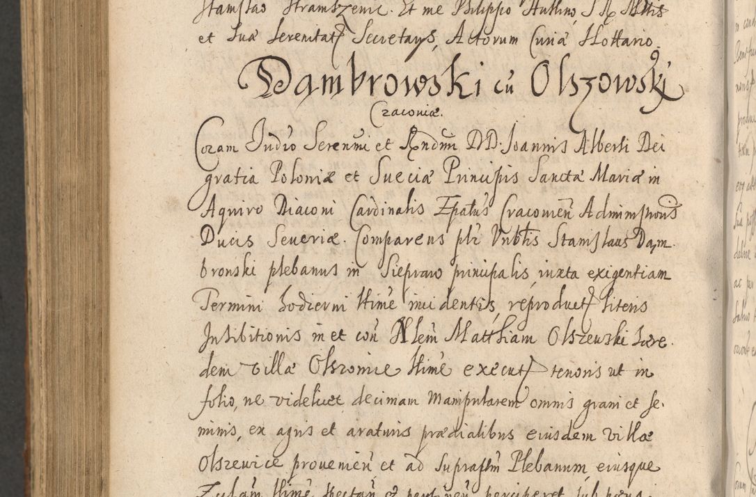 Zdjęcie nr 1152 dla obiektu archiwalnego: Acta actorum, institutionum, resignationum, provisionum, decretorum, sententiarum, inscriptionum, testamentorum, confirmationum, ingrossationum, obligationum, quietationum, constitutionum R. D. Andreae Szołdrski, episcopi Kijoviensis, Gnesnensis et Posnaniensis praepositi, cantoris Cracoviensis, Vladislaviensis canonici, R. S. M. secretarii, episcopatus Cracoviensis in spiritualibus er temporalibus deputati anno 1633, 1634 et 1635