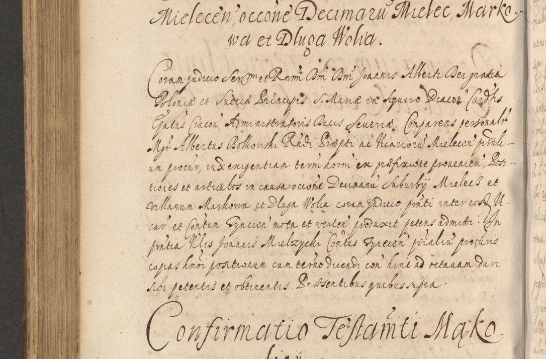 Zdjęcie nr 1138 dla obiektu archiwalnego: Acta actorum, institutionum, resignationum, provisionum, decretorum, sententiarum, inscriptionum, testamentorum, confirmationum, ingrossationum, obligationum, quietationum, constitutionum R. D. Andreae Szołdrski, episcopi Kijoviensis, Gnesnensis et Posnaniensis praepositi, cantoris Cracoviensis, Vladislaviensis canonici, R. S. M. secretarii, episcopatus Cracoviensis in spiritualibus er temporalibus deputati anno 1633, 1634 et 1635