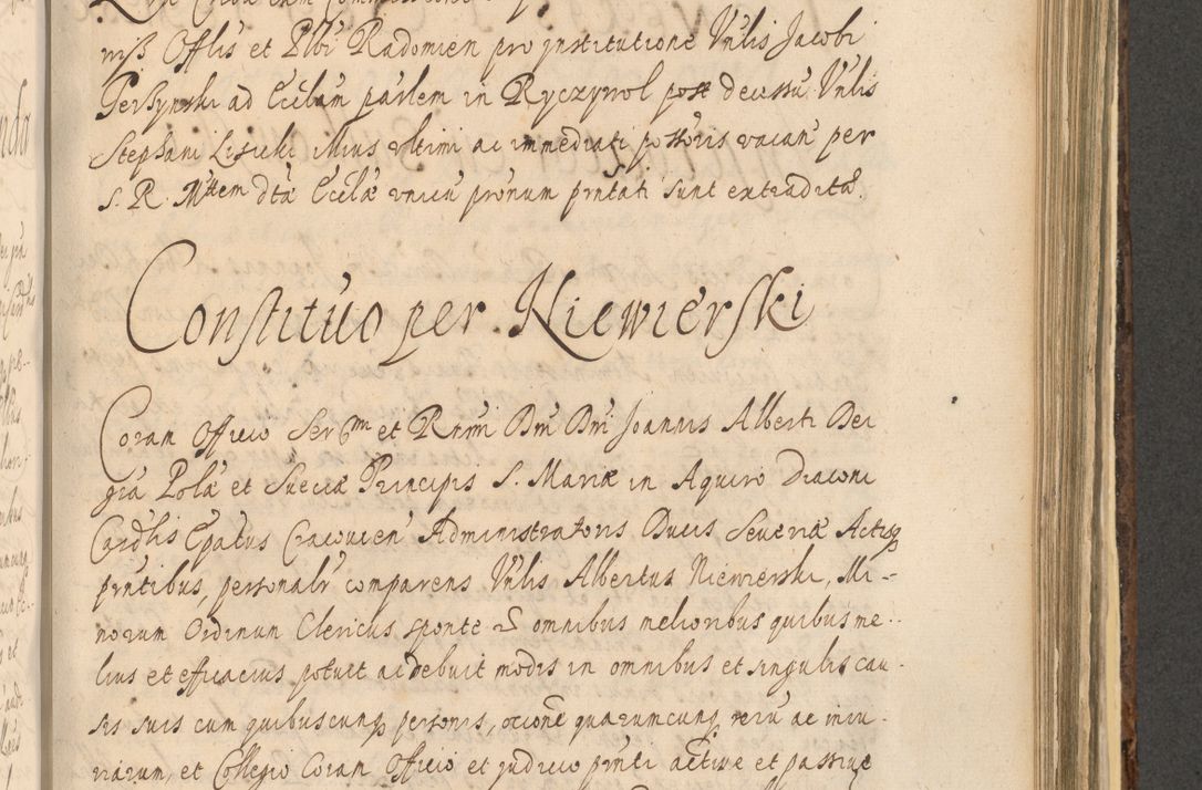 Zdjęcie nr 1111 dla obiektu archiwalnego: Acta actorum, institutionum, resignationum, provisionum, decretorum, sententiarum, inscriptionum, testamentorum, confirmationum, ingrossationum, obligationum, quietationum, constitutionum R. D. Andreae Szołdrski, episcopi Kijoviensis, Gnesnensis et Posnaniensis praepositi, cantoris Cracoviensis, Vladislaviensis canonici, R. S. M. secretarii, episcopatus Cracoviensis in spiritualibus er temporalibus deputati anno 1633, 1634 et 1635