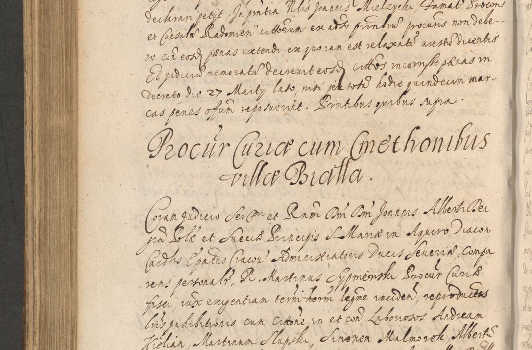 Zdjęcie nr 1098 dla obiektu archiwalnego: Acta actorum, institutionum, resignationum, provisionum, decretorum, sententiarum, inscriptionum, testamentorum, confirmationum, ingrossationum, obligationum, quietationum, constitutionum R. D. Andreae Szołdrski, episcopi Kijoviensis, Gnesnensis et Posnaniensis praepositi, cantoris Cracoviensis, Vladislaviensis canonici, R. S. M. secretarii, episcopatus Cracoviensis in spiritualibus er temporalibus deputati anno 1633, 1634 et 1635