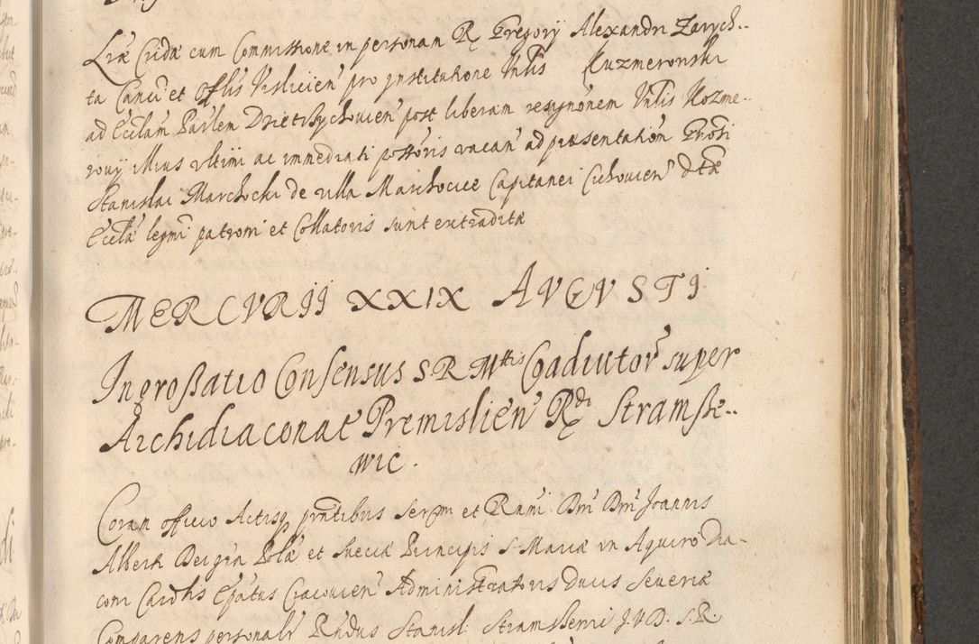 Zdjęcie nr 1087 dla obiektu archiwalnego: Acta actorum, institutionum, resignationum, provisionum, decretorum, sententiarum, inscriptionum, testamentorum, confirmationum, ingrossationum, obligationum, quietationum, constitutionum R. D. Andreae Szołdrski, episcopi Kijoviensis, Gnesnensis et Posnaniensis praepositi, cantoris Cracoviensis, Vladislaviensis canonici, R. S. M. secretarii, episcopatus Cracoviensis in spiritualibus er temporalibus deputati anno 1633, 1634 et 1635