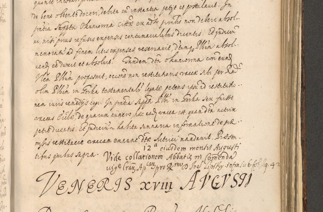 Zdjęcie nr 1067 dla obiektu archiwalnego: Acta actorum, institutionum, resignationum, provisionum, decretorum, sententiarum, inscriptionum, testamentorum, confirmationum, ingrossationum, obligationum, quietationum, constitutionum R. D. Andreae Szołdrski, episcopi Kijoviensis, Gnesnensis et Posnaniensis praepositi, cantoris Cracoviensis, Vladislaviensis canonici, R. S. M. secretarii, episcopatus Cracoviensis in spiritualibus er temporalibus deputati anno 1633, 1634 et 1635