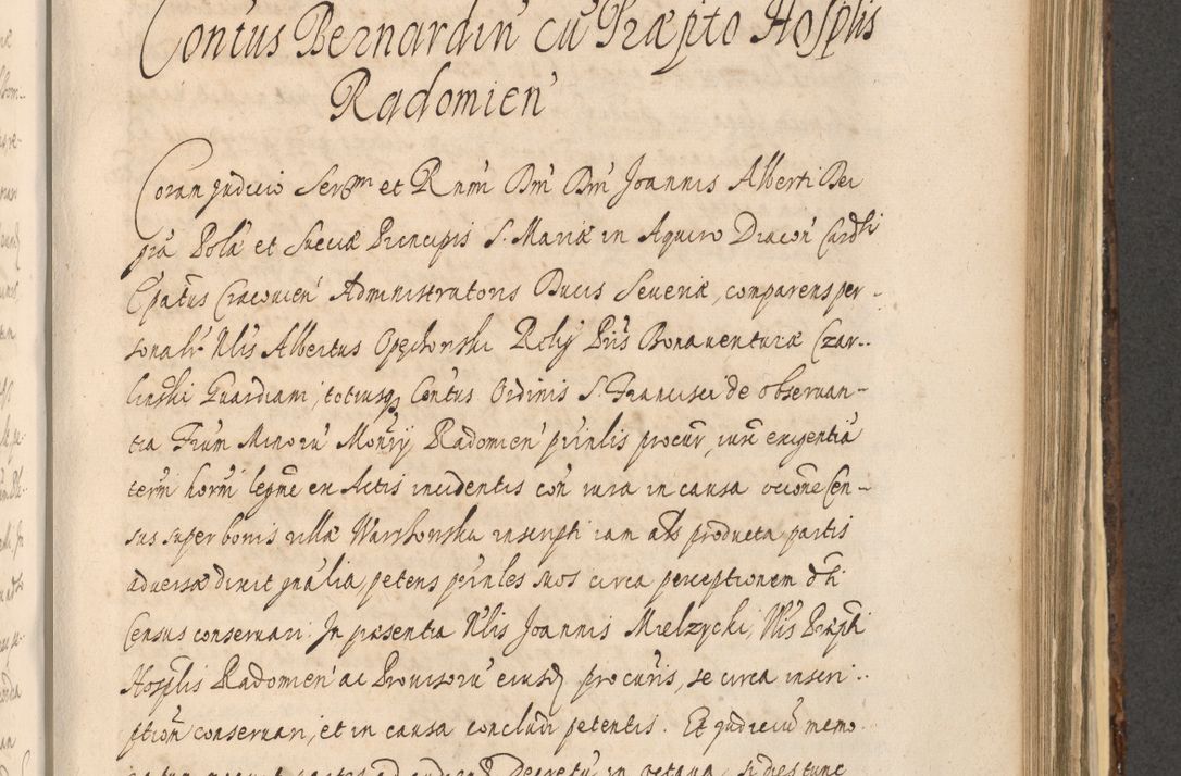 Zdjęcie nr 1017 dla obiektu archiwalnego: Acta actorum, institutionum, resignationum, provisionum, decretorum, sententiarum, inscriptionum, testamentorum, confirmationum, ingrossationum, obligationum, quietationum, constitutionum R. D. Andreae Szołdrski, episcopi Kijoviensis, Gnesnensis et Posnaniensis praepositi, cantoris Cracoviensis, Vladislaviensis canonici, R. S. M. secretarii, episcopatus Cracoviensis in spiritualibus er temporalibus deputati anno 1633, 1634 et 1635