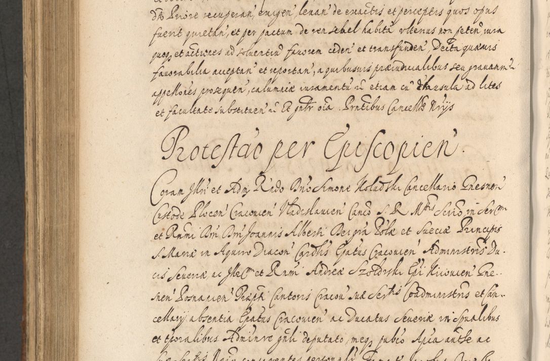 Zdjęcie nr 1040 dla obiektu archiwalnego: Acta actorum, institutionum, resignationum, provisionum, decretorum, sententiarum, inscriptionum, testamentorum, confirmationum, ingrossationum, obligationum, quietationum, constitutionum R. D. Andreae Szołdrski, episcopi Kijoviensis, Gnesnensis et Posnaniensis praepositi, cantoris Cracoviensis, Vladislaviensis canonici, R. S. M. secretarii, episcopatus Cracoviensis in spiritualibus er temporalibus deputati anno 1633, 1634 et 1635