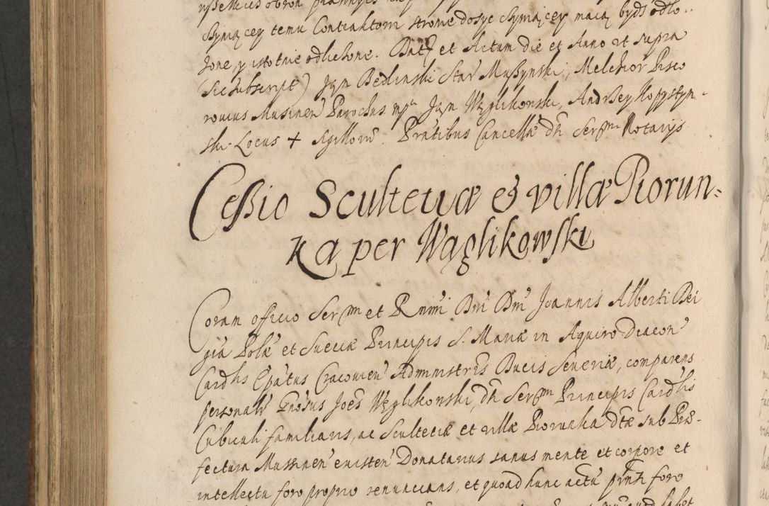 Zdjęcie nr 1036 dla obiektu archiwalnego: Acta actorum, institutionum, resignationum, provisionum, decretorum, sententiarum, inscriptionum, testamentorum, confirmationum, ingrossationum, obligationum, quietationum, constitutionum R. D. Andreae Szołdrski, episcopi Kijoviensis, Gnesnensis et Posnaniensis praepositi, cantoris Cracoviensis, Vladislaviensis canonici, R. S. M. secretarii, episcopatus Cracoviensis in spiritualibus er temporalibus deputati anno 1633, 1634 et 1635