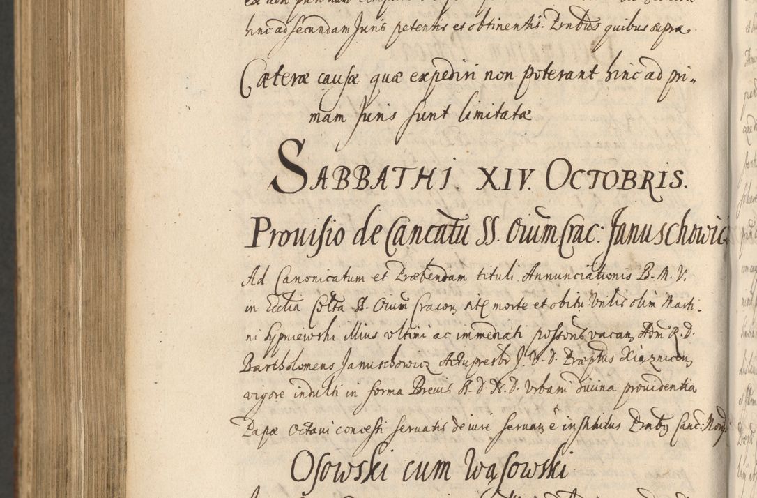 Zdjęcie nr 1410 dla obiektu archiwalnego: Acta actorum, institutionum, resignationum, provisionum, decretorum, sententiarum, inscriptionum, testamentorum, confirmationum, ingrossationum, obligationum, quietationum, constitutionum R. D. Andreae Szołdrski, episcopi Kijoviensis, Gnesnensis et Posnaniensis praepositi, cantoris Cracoviensis, Vladislaviensis canonici, R. S. M. secretarii, episcopatus Cracoviensis in spiritualibus er temporalibus deputati anno 1633, 1634 et 1635
