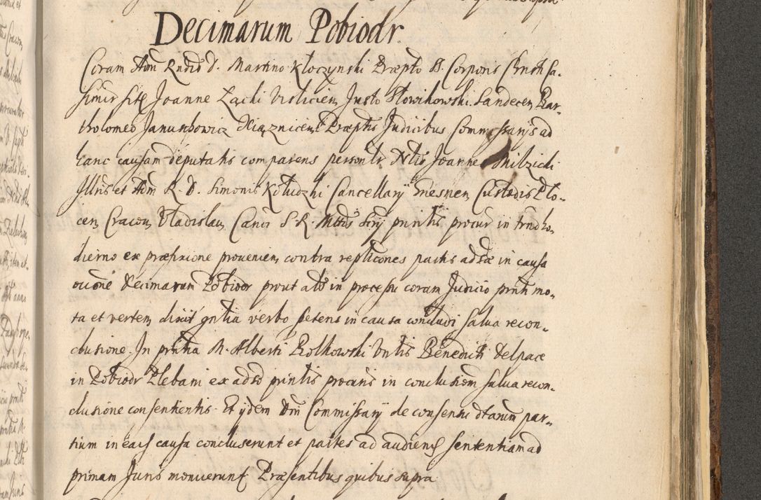 Zdjęcie nr 1409 dla obiektu archiwalnego: Acta actorum, institutionum, resignationum, provisionum, decretorum, sententiarum, inscriptionum, testamentorum, confirmationum, ingrossationum, obligationum, quietationum, constitutionum R. D. Andreae Szołdrski, episcopi Kijoviensis, Gnesnensis et Posnaniensis praepositi, cantoris Cracoviensis, Vladislaviensis canonici, R. S. M. secretarii, episcopatus Cracoviensis in spiritualibus er temporalibus deputati anno 1633, 1634 et 1635