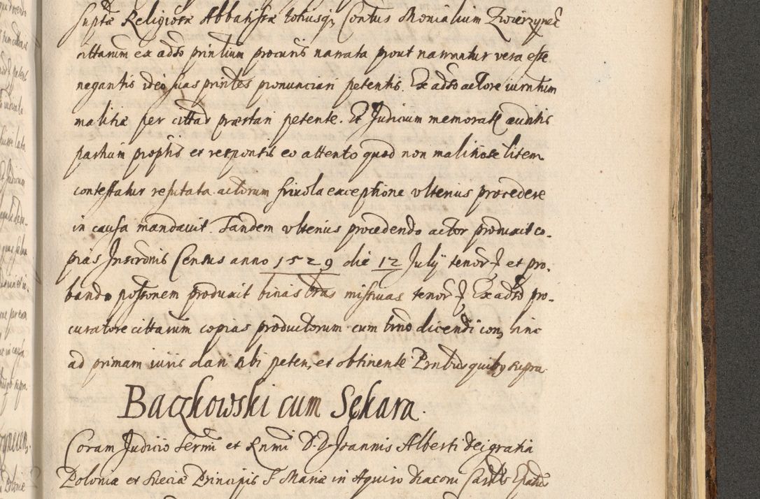 Zdjęcie nr 1405 dla obiektu archiwalnego: Acta actorum, institutionum, resignationum, provisionum, decretorum, sententiarum, inscriptionum, testamentorum, confirmationum, ingrossationum, obligationum, quietationum, constitutionum R. D. Andreae Szołdrski, episcopi Kijoviensis, Gnesnensis et Posnaniensis praepositi, cantoris Cracoviensis, Vladislaviensis canonici, R. S. M. secretarii, episcopatus Cracoviensis in spiritualibus er temporalibus deputati anno 1633, 1634 et 1635