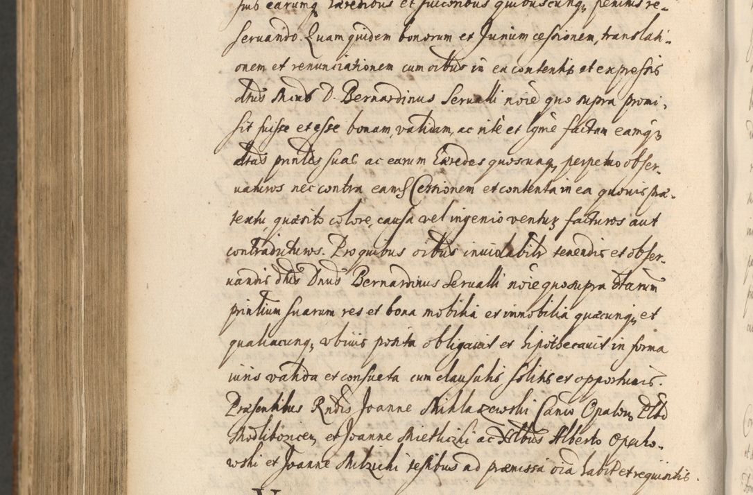 Zdjęcie nr 1400 dla obiektu archiwalnego: Acta actorum, institutionum, resignationum, provisionum, decretorum, sententiarum, inscriptionum, testamentorum, confirmationum, ingrossationum, obligationum, quietationum, constitutionum R. D. Andreae Szołdrski, episcopi Kijoviensis, Gnesnensis et Posnaniensis praepositi, cantoris Cracoviensis, Vladislaviensis canonici, R. S. M. secretarii, episcopatus Cracoviensis in spiritualibus er temporalibus deputati anno 1633, 1634 et 1635