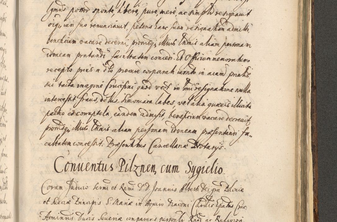 Zdjęcie nr 1401 dla obiektu archiwalnego: Acta actorum, institutionum, resignationum, provisionum, decretorum, sententiarum, inscriptionum, testamentorum, confirmationum, ingrossationum, obligationum, quietationum, constitutionum R. D. Andreae Szołdrski, episcopi Kijoviensis, Gnesnensis et Posnaniensis praepositi, cantoris Cracoviensis, Vladislaviensis canonici, R. S. M. secretarii, episcopatus Cracoviensis in spiritualibus er temporalibus deputati anno 1633, 1634 et 1635
