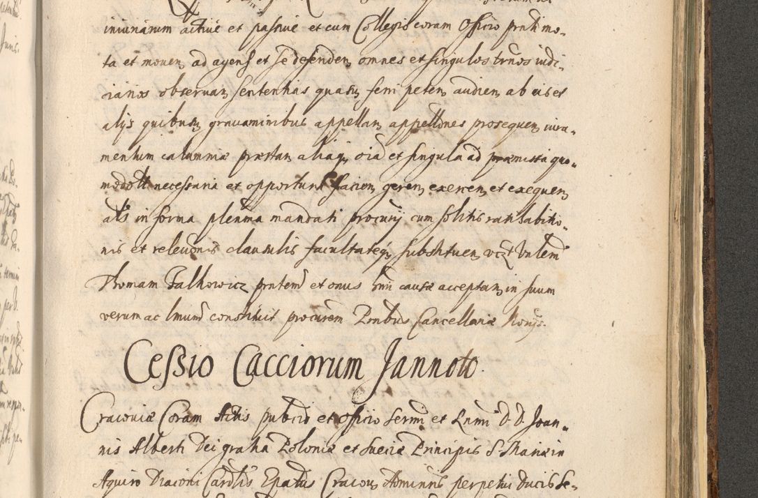 Zdjęcie nr 1395 dla obiektu archiwalnego: Acta actorum, institutionum, resignationum, provisionum, decretorum, sententiarum, inscriptionum, testamentorum, confirmationum, ingrossationum, obligationum, quietationum, constitutionum R. D. Andreae Szołdrski, episcopi Kijoviensis, Gnesnensis et Posnaniensis praepositi, cantoris Cracoviensis, Vladislaviensis canonici, R. S. M. secretarii, episcopatus Cracoviensis in spiritualibus er temporalibus deputati anno 1633, 1634 et 1635
