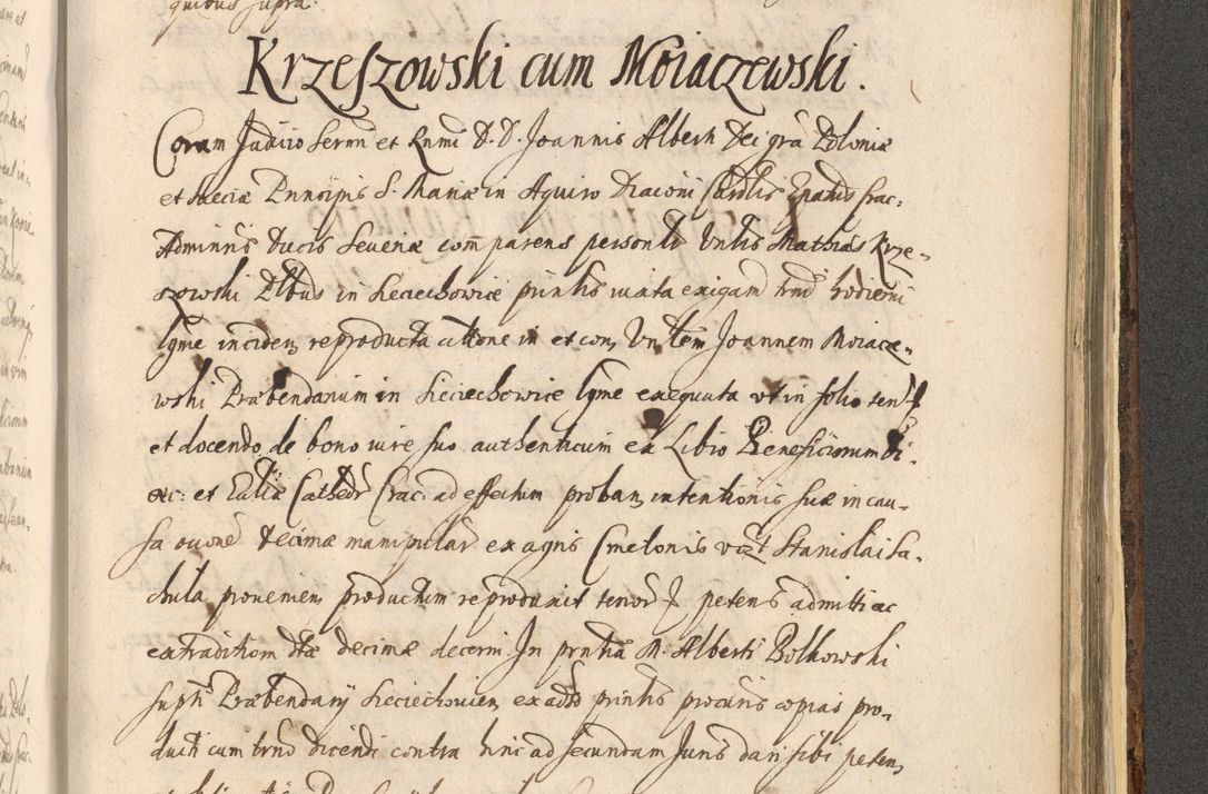 Zdjęcie nr 1393 dla obiektu archiwalnego: Acta actorum, institutionum, resignationum, provisionum, decretorum, sententiarum, inscriptionum, testamentorum, confirmationum, ingrossationum, obligationum, quietationum, constitutionum R. D. Andreae Szołdrski, episcopi Kijoviensis, Gnesnensis et Posnaniensis praepositi, cantoris Cracoviensis, Vladislaviensis canonici, R. S. M. secretarii, episcopatus Cracoviensis in spiritualibus er temporalibus deputati anno 1633, 1634 et 1635