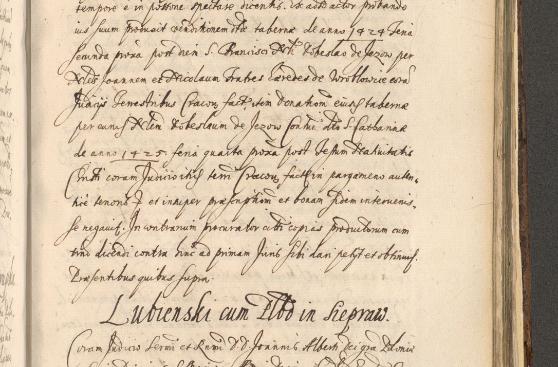 Zdjęcie nr 1387 dla obiektu archiwalnego: Acta actorum, institutionum, resignationum, provisionum, decretorum, sententiarum, inscriptionum, testamentorum, confirmationum, ingrossationum, obligationum, quietationum, constitutionum R. D. Andreae Szołdrski, episcopi Kijoviensis, Gnesnensis et Posnaniensis praepositi, cantoris Cracoviensis, Vladislaviensis canonici, R. S. M. secretarii, episcopatus Cracoviensis in spiritualibus er temporalibus deputati anno 1633, 1634 et 1635