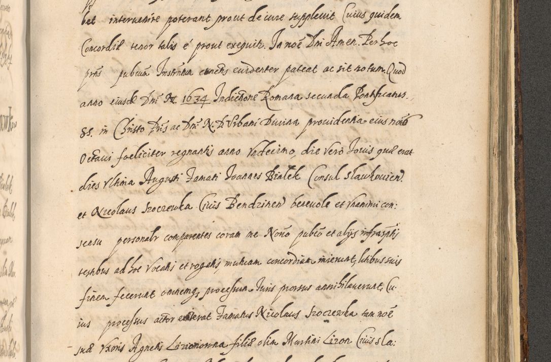 Zdjęcie nr 1379 dla obiektu archiwalnego: Acta actorum, institutionum, resignationum, provisionum, decretorum, sententiarum, inscriptionum, testamentorum, confirmationum, ingrossationum, obligationum, quietationum, constitutionum R. D. Andreae Szołdrski, episcopi Kijoviensis, Gnesnensis et Posnaniensis praepositi, cantoris Cracoviensis, Vladislaviensis canonici, R. S. M. secretarii, episcopatus Cracoviensis in spiritualibus er temporalibus deputati anno 1633, 1634 et 1635