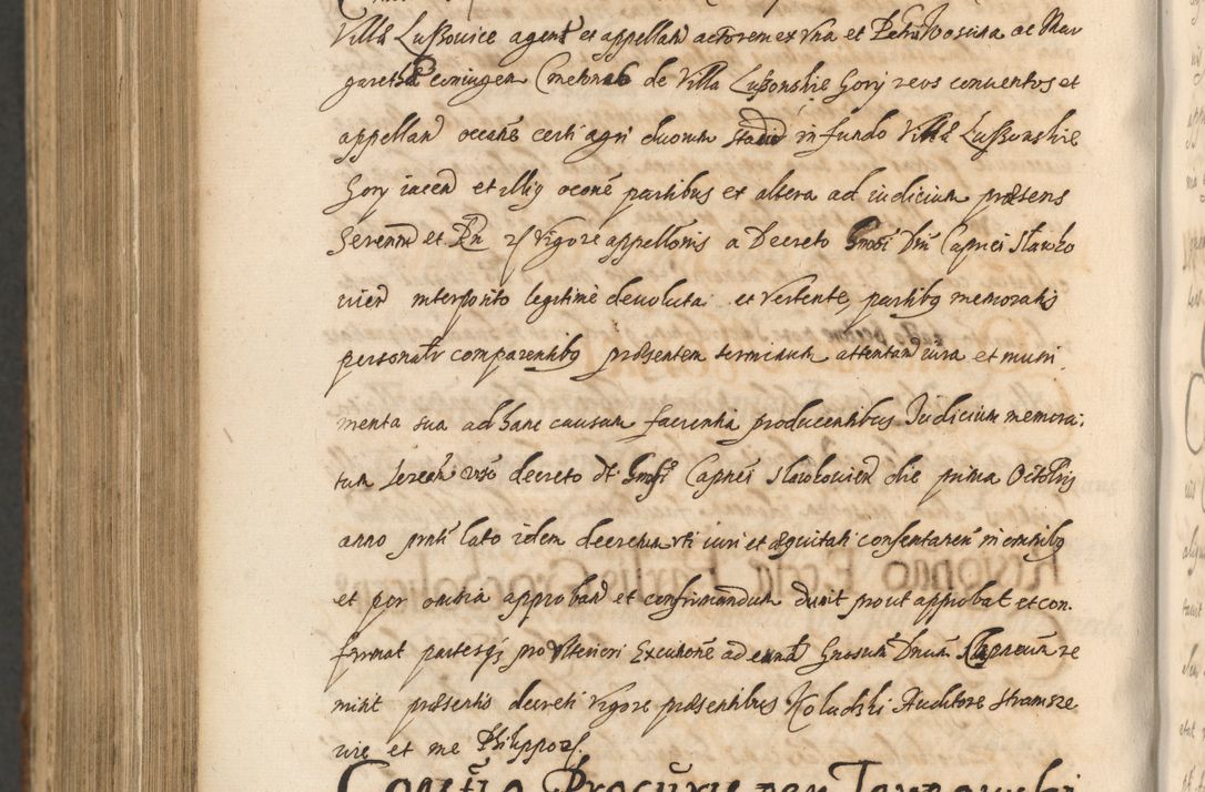 Zdjęcie nr 1374 dla obiektu archiwalnego: Acta actorum, institutionum, resignationum, provisionum, decretorum, sententiarum, inscriptionum, testamentorum, confirmationum, ingrossationum, obligationum, quietationum, constitutionum R. D. Andreae Szołdrski, episcopi Kijoviensis, Gnesnensis et Posnaniensis praepositi, cantoris Cracoviensis, Vladislaviensis canonici, R. S. M. secretarii, episcopatus Cracoviensis in spiritualibus er temporalibus deputati anno 1633, 1634 et 1635