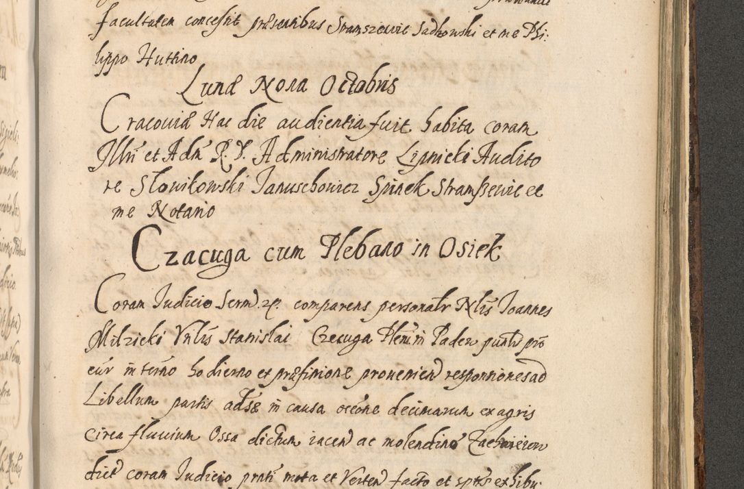 Zdjęcie nr 1361 dla obiektu archiwalnego: Acta actorum, institutionum, resignationum, provisionum, decretorum, sententiarum, inscriptionum, testamentorum, confirmationum, ingrossationum, obligationum, quietationum, constitutionum R. D. Andreae Szołdrski, episcopi Kijoviensis, Gnesnensis et Posnaniensis praepositi, cantoris Cracoviensis, Vladislaviensis canonici, R. S. M. secretarii, episcopatus Cracoviensis in spiritualibus er temporalibus deputati anno 1633, 1634 et 1635