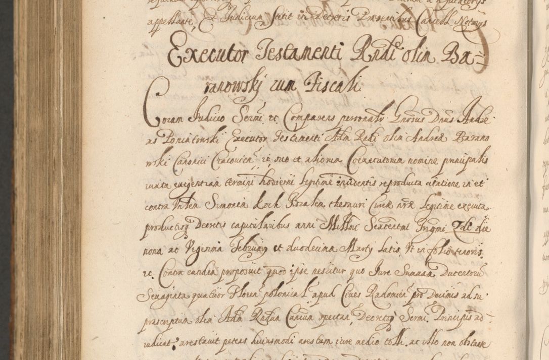 Zdjęcie nr 1338 dla obiektu archiwalnego: Acta actorum, institutionum, resignationum, provisionum, decretorum, sententiarum, inscriptionum, testamentorum, confirmationum, ingrossationum, obligationum, quietationum, constitutionum R. D. Andreae Szołdrski, episcopi Kijoviensis, Gnesnensis et Posnaniensis praepositi, cantoris Cracoviensis, Vladislaviensis canonici, R. S. M. secretarii, episcopatus Cracoviensis in spiritualibus er temporalibus deputati anno 1633, 1634 et 1635