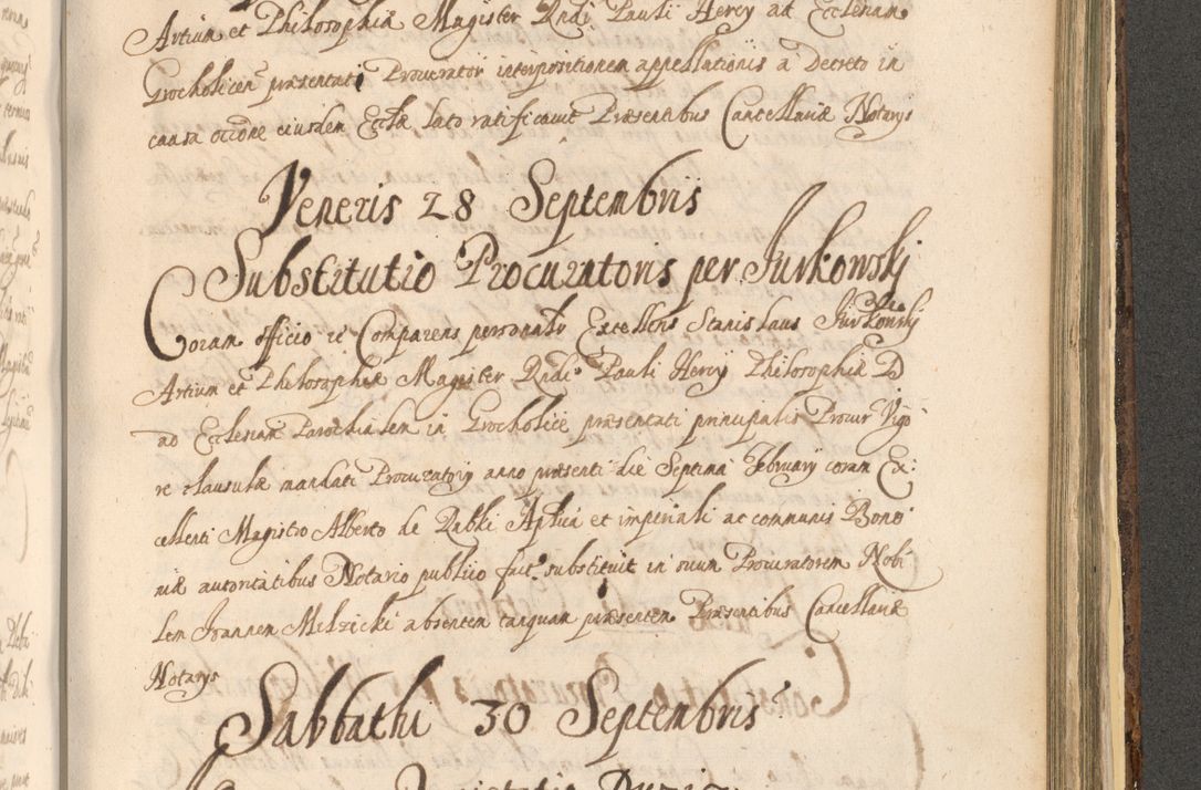 Zdjęcie nr 1335 dla obiektu archiwalnego: Acta actorum, institutionum, resignationum, provisionum, decretorum, sententiarum, inscriptionum, testamentorum, confirmationum, ingrossationum, obligationum, quietationum, constitutionum R. D. Andreae Szołdrski, episcopi Kijoviensis, Gnesnensis et Posnaniensis praepositi, cantoris Cracoviensis, Vladislaviensis canonici, R. S. M. secretarii, episcopatus Cracoviensis in spiritualibus er temporalibus deputati anno 1633, 1634 et 1635