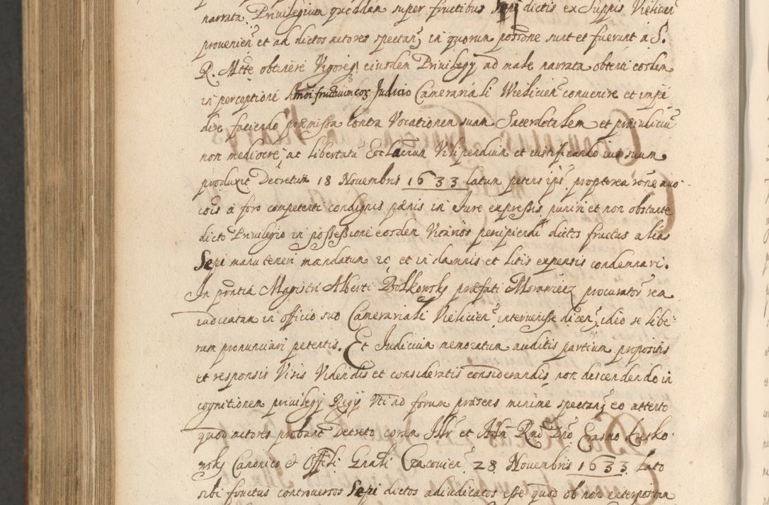 Zdjęcie nr 1310 dla obiektu archiwalnego: Acta actorum, institutionum, resignationum, provisionum, decretorum, sententiarum, inscriptionum, testamentorum, confirmationum, ingrossationum, obligationum, quietationum, constitutionum R. D. Andreae Szołdrski, episcopi Kijoviensis, Gnesnensis et Posnaniensis praepositi, cantoris Cracoviensis, Vladislaviensis canonici, R. S. M. secretarii, episcopatus Cracoviensis in spiritualibus er temporalibus deputati anno 1633, 1634 et 1635