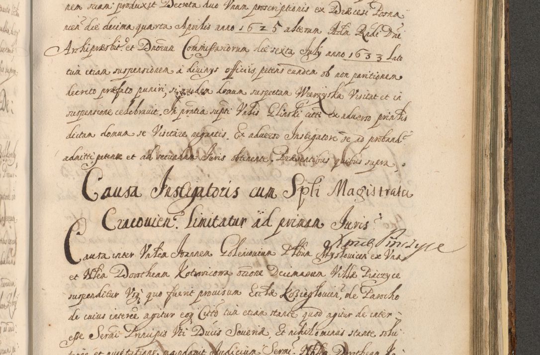 Zdjęcie nr 1305 dla obiektu archiwalnego: Acta actorum, institutionum, resignationum, provisionum, decretorum, sententiarum, inscriptionum, testamentorum, confirmationum, ingrossationum, obligationum, quietationum, constitutionum R. D. Andreae Szołdrski, episcopi Kijoviensis, Gnesnensis et Posnaniensis praepositi, cantoris Cracoviensis, Vladislaviensis canonici, R. S. M. secretarii, episcopatus Cracoviensis in spiritualibus er temporalibus deputati anno 1633, 1634 et 1635