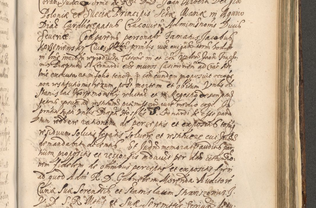 Zdjęcie nr 1285 dla obiektu archiwalnego: Acta actorum, institutionum, resignationum, provisionum, decretorum, sententiarum, inscriptionum, testamentorum, confirmationum, ingrossationum, obligationum, quietationum, constitutionum R. D. Andreae Szołdrski, episcopi Kijoviensis, Gnesnensis et Posnaniensis praepositi, cantoris Cracoviensis, Vladislaviensis canonici, R. S. M. secretarii, episcopatus Cracoviensis in spiritualibus er temporalibus deputati anno 1633, 1634 et 1635