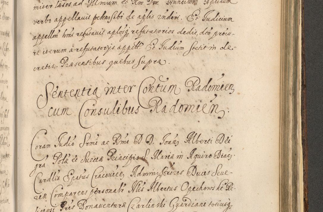 Zdjęcie nr 1273 dla obiektu archiwalnego: Acta actorum, institutionum, resignationum, provisionum, decretorum, sententiarum, inscriptionum, testamentorum, confirmationum, ingrossationum, obligationum, quietationum, constitutionum R. D. Andreae Szołdrski, episcopi Kijoviensis, Gnesnensis et Posnaniensis praepositi, cantoris Cracoviensis, Vladislaviensis canonici, R. S. M. secretarii, episcopatus Cracoviensis in spiritualibus er temporalibus deputati anno 1633, 1634 et 1635