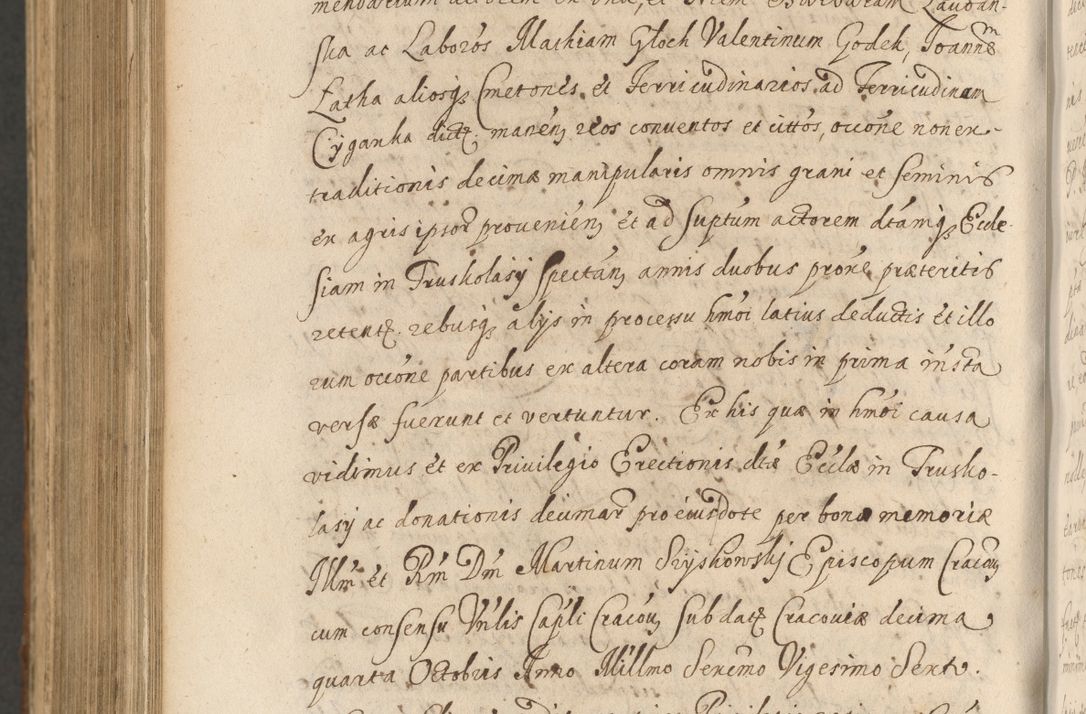 Zdjęcie nr 1262 dla obiektu archiwalnego: Acta actorum, institutionum, resignationum, provisionum, decretorum, sententiarum, inscriptionum, testamentorum, confirmationum, ingrossationum, obligationum, quietationum, constitutionum R. D. Andreae Szołdrski, episcopi Kijoviensis, Gnesnensis et Posnaniensis praepositi, cantoris Cracoviensis, Vladislaviensis canonici, R. S. M. secretarii, episcopatus Cracoviensis in spiritualibus er temporalibus deputati anno 1633, 1634 et 1635