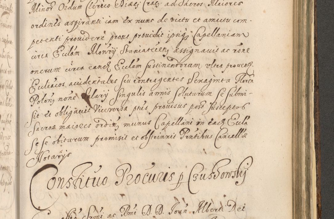 Zdjęcie nr 1259 dla obiektu archiwalnego: Acta actorum, institutionum, resignationum, provisionum, decretorum, sententiarum, inscriptionum, testamentorum, confirmationum, ingrossationum, obligationum, quietationum, constitutionum R. D. Andreae Szołdrski, episcopi Kijoviensis, Gnesnensis et Posnaniensis praepositi, cantoris Cracoviensis, Vladislaviensis canonici, R. S. M. secretarii, episcopatus Cracoviensis in spiritualibus er temporalibus deputati anno 1633, 1634 et 1635