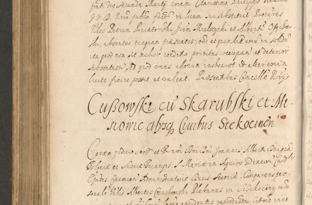 Zdjęcie nr 1234 dla obiektu archiwalnego: Acta actorum, institutionum, resignationum, provisionum, decretorum, sententiarum, inscriptionum, testamentorum, confirmationum, ingrossationum, obligationum, quietationum, constitutionum R. D. Andreae Szołdrski, episcopi Kijoviensis, Gnesnensis et Posnaniensis praepositi, cantoris Cracoviensis, Vladislaviensis canonici, R. S. M. secretarii, episcopatus Cracoviensis in spiritualibus er temporalibus deputati anno 1633, 1634 et 1635