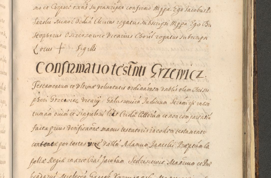 Zdjęcie nr 1589 dla obiektu archiwalnego: Acta actorum, institutionum, resignationum, provisionum, decretorum, sententiarum, inscriptionum, testamentorum, confirmationum, ingrossationum, obligationum, quietationum, constitutionum R. D. Andreae Szołdrski, episcopi Kijoviensis, Gnesnensis et Posnaniensis praepositi, cantoris Cracoviensis, Vladislaviensis canonici, R. S. M. secretarii, episcopatus Cracoviensis in spiritualibus er temporalibus deputati anno 1633, 1634 et 1635