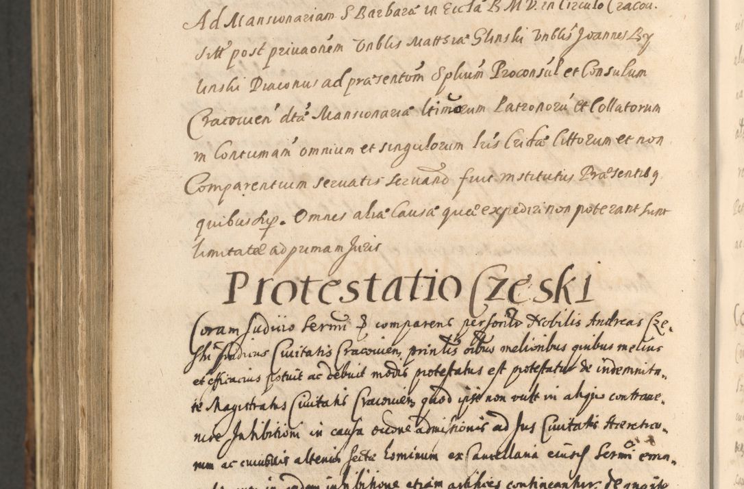 Zdjęcie nr 1572 dla obiektu archiwalnego: Acta actorum, institutionum, resignationum, provisionum, decretorum, sententiarum, inscriptionum, testamentorum, confirmationum, ingrossationum, obligationum, quietationum, constitutionum R. D. Andreae Szołdrski, episcopi Kijoviensis, Gnesnensis et Posnaniensis praepositi, cantoris Cracoviensis, Vladislaviensis canonici, R. S. M. secretarii, episcopatus Cracoviensis in spiritualibus er temporalibus deputati anno 1633, 1634 et 1635