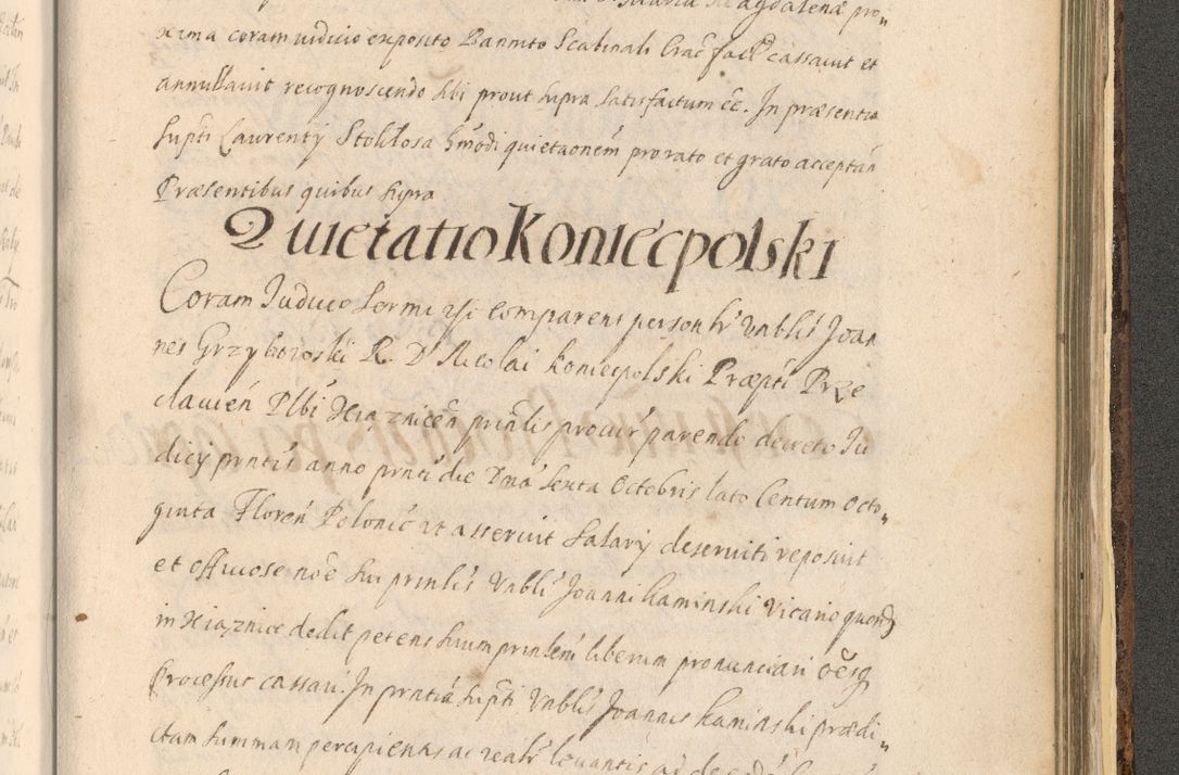 Zdjęcie nr 1519 dla obiektu archiwalnego: Acta actorum, institutionum, resignationum, provisionum, decretorum, sententiarum, inscriptionum, testamentorum, confirmationum, ingrossationum, obligationum, quietationum, constitutionum R. D. Andreae Szołdrski, episcopi Kijoviensis, Gnesnensis et Posnaniensis praepositi, cantoris Cracoviensis, Vladislaviensis canonici, R. S. M. secretarii, episcopatus Cracoviensis in spiritualibus er temporalibus deputati anno 1633, 1634 et 1635