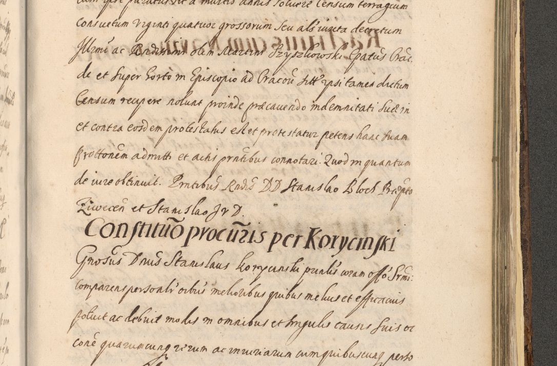 Zdjęcie nr 1509 dla obiektu archiwalnego: Acta actorum, institutionum, resignationum, provisionum, decretorum, sententiarum, inscriptionum, testamentorum, confirmationum, ingrossationum, obligationum, quietationum, constitutionum R. D. Andreae Szołdrski, episcopi Kijoviensis, Gnesnensis et Posnaniensis praepositi, cantoris Cracoviensis, Vladislaviensis canonici, R. S. M. secretarii, episcopatus Cracoviensis in spiritualibus er temporalibus deputati anno 1633, 1634 et 1635