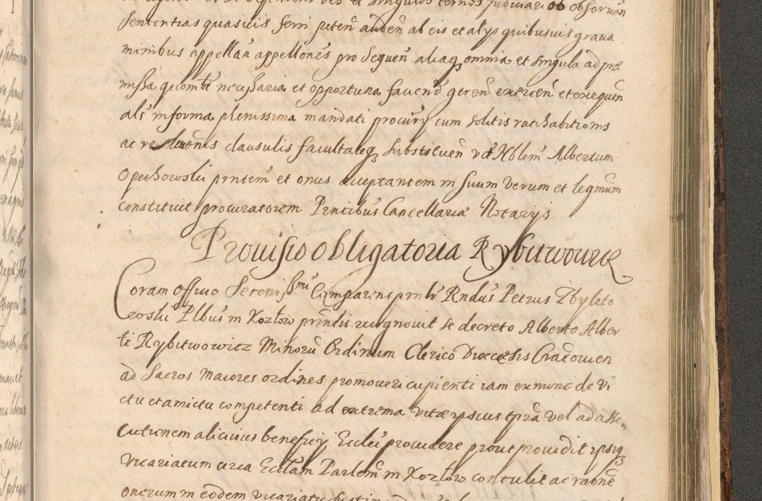 Zdjęcie nr 1483 dla obiektu archiwalnego: Acta actorum, institutionum, resignationum, provisionum, decretorum, sententiarum, inscriptionum, testamentorum, confirmationum, ingrossationum, obligationum, quietationum, constitutionum R. D. Andreae Szołdrski, episcopi Kijoviensis, Gnesnensis et Posnaniensis praepositi, cantoris Cracoviensis, Vladislaviensis canonici, R. S. M. secretarii, episcopatus Cracoviensis in spiritualibus er temporalibus deputati anno 1633, 1634 et 1635
