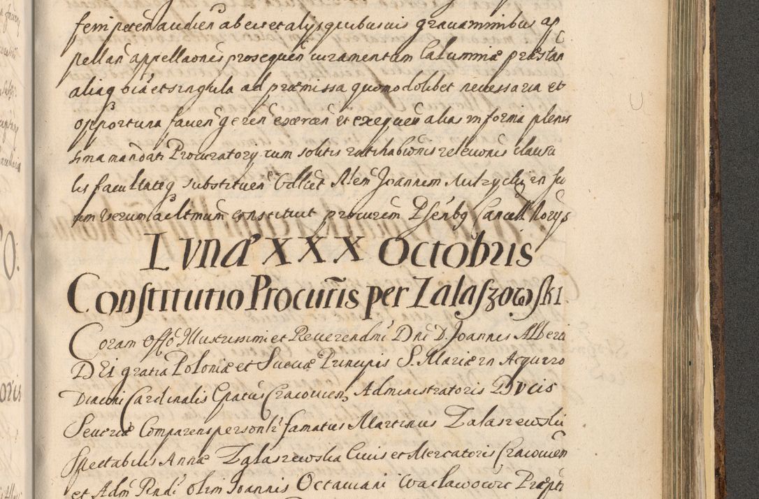 Zdjęcie nr 1475 dla obiektu archiwalnego: Acta actorum, institutionum, resignationum, provisionum, decretorum, sententiarum, inscriptionum, testamentorum, confirmationum, ingrossationum, obligationum, quietationum, constitutionum R. D. Andreae Szołdrski, episcopi Kijoviensis, Gnesnensis et Posnaniensis praepositi, cantoris Cracoviensis, Vladislaviensis canonici, R. S. M. secretarii, episcopatus Cracoviensis in spiritualibus er temporalibus deputati anno 1633, 1634 et 1635