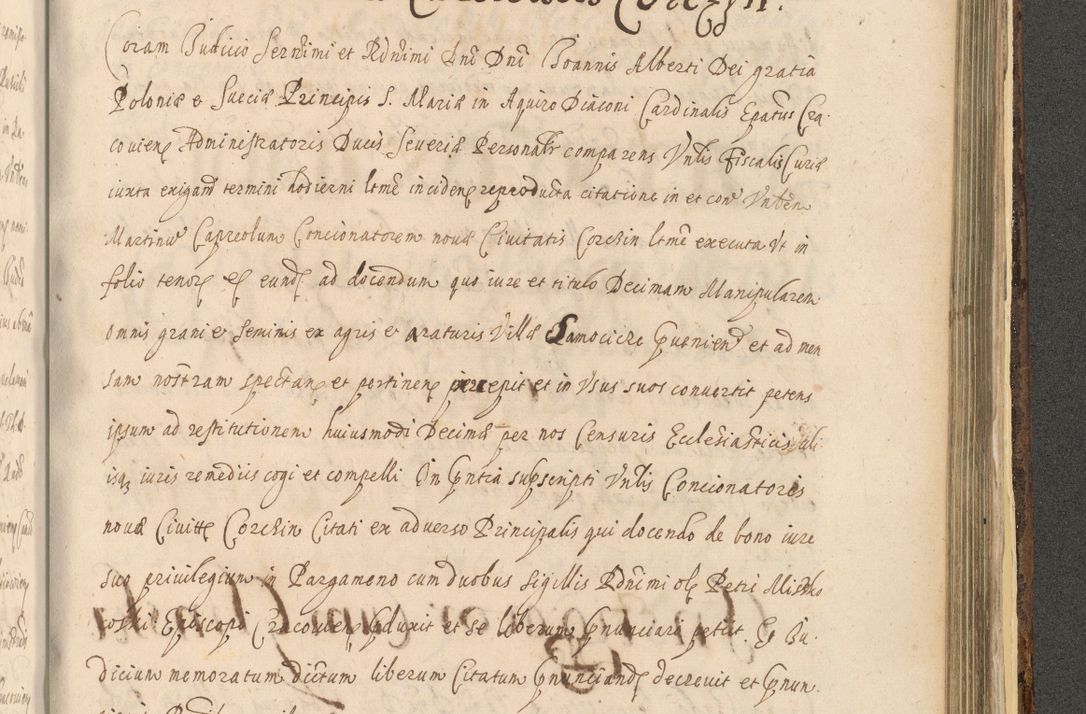 Zdjęcie nr 1463 dla obiektu archiwalnego: Acta actorum, institutionum, resignationum, provisionum, decretorum, sententiarum, inscriptionum, testamentorum, confirmationum, ingrossationum, obligationum, quietationum, constitutionum R. D. Andreae Szołdrski, episcopi Kijoviensis, Gnesnensis et Posnaniensis praepositi, cantoris Cracoviensis, Vladislaviensis canonici, R. S. M. secretarii, episcopatus Cracoviensis in spiritualibus er temporalibus deputati anno 1633, 1634 et 1635