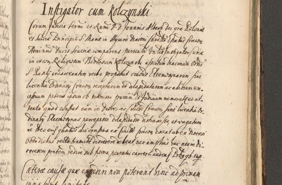 Zdjęcie nr 1419 dla obiektu archiwalnego: Acta actorum, institutionum, resignationum, provisionum, decretorum, sententiarum, inscriptionum, testamentorum, confirmationum, ingrossationum, obligationum, quietationum, constitutionum R. D. Andreae Szołdrski, episcopi Kijoviensis, Gnesnensis et Posnaniensis praepositi, cantoris Cracoviensis, Vladislaviensis canonici, R. S. M. secretarii, episcopatus Cracoviensis in spiritualibus er temporalibus deputati anno 1633, 1634 et 1635