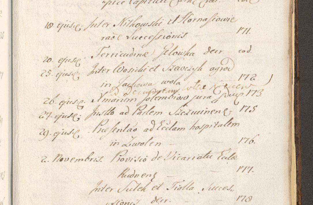 Zdjęcie nr 1703 dla obiektu archiwalnego: Acta actorum, institutionum, resignationum, provisionum, decretorum, sententiarum, inscriptionum, testamentorum, confirmationum, ingrossationum, obligationum, quietationum, constitutionum R. D. Andreae Szołdrski, episcopi Kijoviensis, Gnesnensis et Posnaniensis praepositi, cantoris Cracoviensis, Vladislaviensis canonici, R. S. M. secretarii, episcopatus Cracoviensis in spiritualibus er temporalibus deputati anno 1633, 1634 et 1635