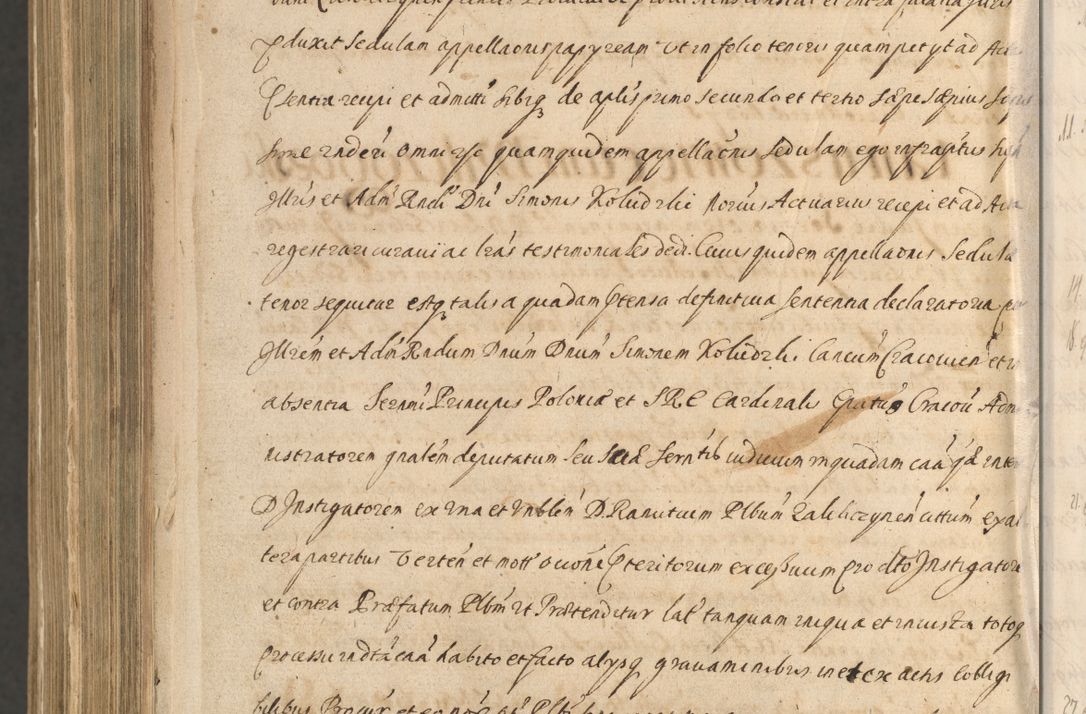 Zdjęcie nr 1696 dla obiektu archiwalnego: Acta actorum, institutionum, resignationum, provisionum, decretorum, sententiarum, inscriptionum, testamentorum, confirmationum, ingrossationum, obligationum, quietationum, constitutionum R. D. Andreae Szołdrski, episcopi Kijoviensis, Gnesnensis et Posnaniensis praepositi, cantoris Cracoviensis, Vladislaviensis canonici, R. S. M. secretarii, episcopatus Cracoviensis in spiritualibus er temporalibus deputati anno 1633, 1634 et 1635