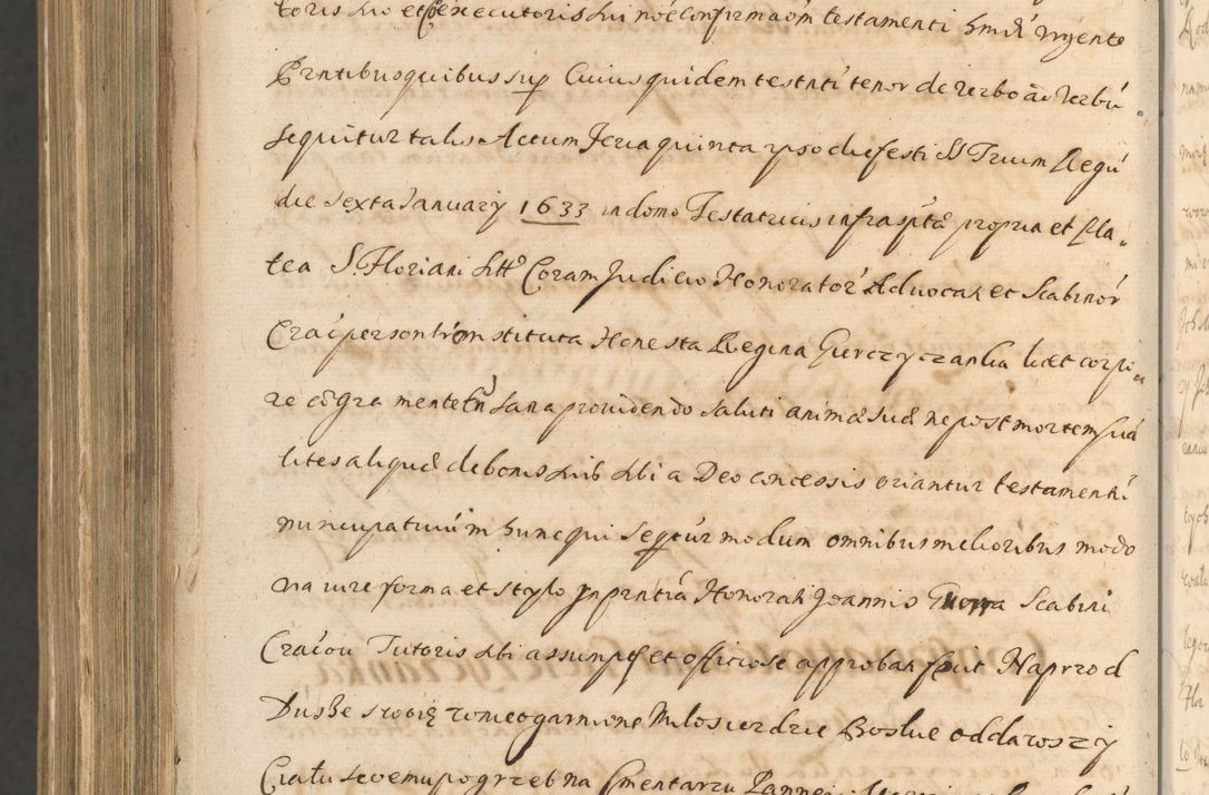 Zdjęcie nr 1692 dla obiektu archiwalnego: Acta actorum, institutionum, resignationum, provisionum, decretorum, sententiarum, inscriptionum, testamentorum, confirmationum, ingrossationum, obligationum, quietationum, constitutionum R. D. Andreae Szołdrski, episcopi Kijoviensis, Gnesnensis et Posnaniensis praepositi, cantoris Cracoviensis, Vladislaviensis canonici, R. S. M. secretarii, episcopatus Cracoviensis in spiritualibus er temporalibus deputati anno 1633, 1634 et 1635