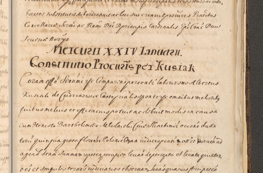 Zdjęcie nr 1685 dla obiektu archiwalnego: Acta actorum, institutionum, resignationum, provisionum, decretorum, sententiarum, inscriptionum, testamentorum, confirmationum, ingrossationum, obligationum, quietationum, constitutionum R. D. Andreae Szołdrski, episcopi Kijoviensis, Gnesnensis et Posnaniensis praepositi, cantoris Cracoviensis, Vladislaviensis canonici, R. S. M. secretarii, episcopatus Cracoviensis in spiritualibus er temporalibus deputati anno 1633, 1634 et 1635