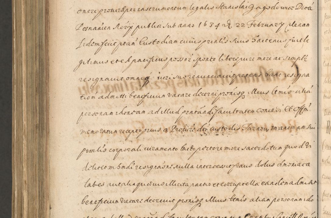 Zdjęcie nr 1682 dla obiektu archiwalnego: Acta actorum, institutionum, resignationum, provisionum, decretorum, sententiarum, inscriptionum, testamentorum, confirmationum, ingrossationum, obligationum, quietationum, constitutionum R. D. Andreae Szołdrski, episcopi Kijoviensis, Gnesnensis et Posnaniensis praepositi, cantoris Cracoviensis, Vladislaviensis canonici, R. S. M. secretarii, episcopatus Cracoviensis in spiritualibus er temporalibus deputati anno 1633, 1634 et 1635