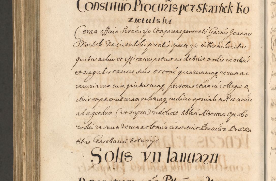 Zdjęcie nr 1636 dla obiektu archiwalnego: Acta actorum, institutionum, resignationum, provisionum, decretorum, sententiarum, inscriptionum, testamentorum, confirmationum, ingrossationum, obligationum, quietationum, constitutionum R. D. Andreae Szołdrski, episcopi Kijoviensis, Gnesnensis et Posnaniensis praepositi, cantoris Cracoviensis, Vladislaviensis canonici, R. S. M. secretarii, episcopatus Cracoviensis in spiritualibus er temporalibus deputati anno 1633, 1634 et 1635