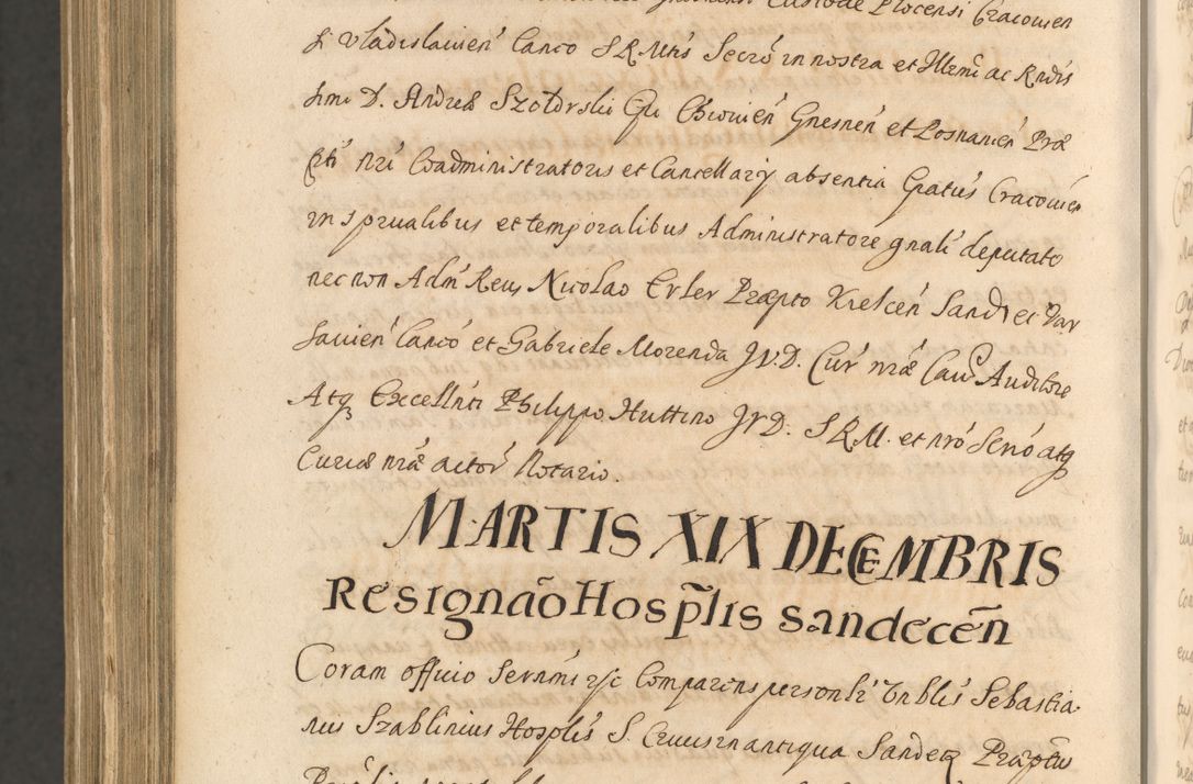 Zdjęcie nr 1620 dla obiektu archiwalnego: Acta actorum, institutionum, resignationum, provisionum, decretorum, sententiarum, inscriptionum, testamentorum, confirmationum, ingrossationum, obligationum, quietationum, constitutionum R. D. Andreae Szołdrski, episcopi Kijoviensis, Gnesnensis et Posnaniensis praepositi, cantoris Cracoviensis, Vladislaviensis canonici, R. S. M. secretarii, episcopatus Cracoviensis in spiritualibus er temporalibus deputati anno 1633, 1634 et 1635
