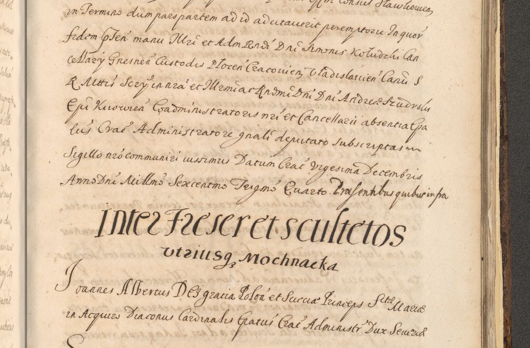 Zdjęcie nr 1617 dla obiektu archiwalnego: Acta actorum, institutionum, resignationum, provisionum, decretorum, sententiarum, inscriptionum, testamentorum, confirmationum, ingrossationum, obligationum, quietationum, constitutionum R. D. Andreae Szołdrski, episcopi Kijoviensis, Gnesnensis et Posnaniensis praepositi, cantoris Cracoviensis, Vladislaviensis canonici, R. S. M. secretarii, episcopatus Cracoviensis in spiritualibus er temporalibus deputati anno 1633, 1634 et 1635
