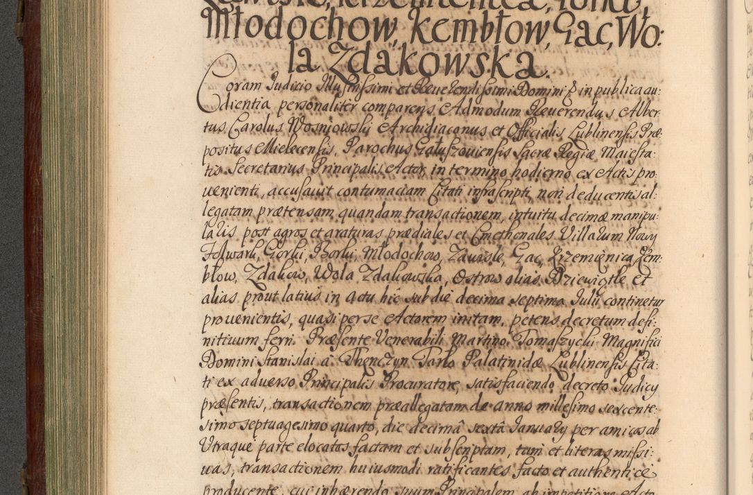 Zdjęcie nr 285 dla obiektu archiwalnego: Acta actorum episcopalium R. D. Andrea Trzebicki, episcopi Cracoviensis a mense Aprili 1675 ad Aprilem 1676 acticatorum. Volumen VI