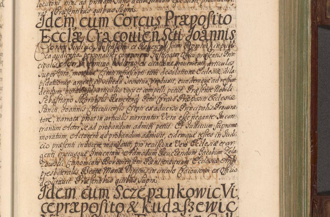 Zdjęcie nr 264 dla obiektu archiwalnego: Acta actorum episcopalium R. D. Andrea Trzebicki, episcopi Cracoviensis a mense Aprili 1675 ad Aprilem 1676 acticatorum. Volumen VI