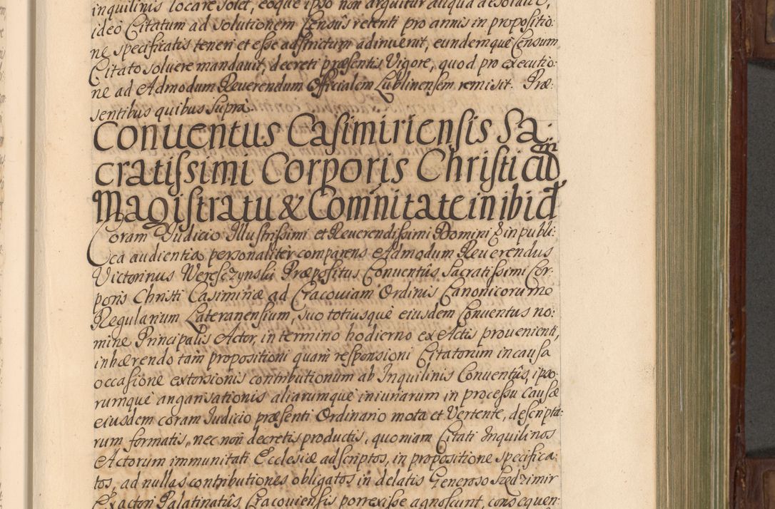 Zdjęcie nr 260 dla obiektu archiwalnego: Acta actorum episcopalium R. D. Andrea Trzebicki, episcopi Cracoviensis a mense Aprili 1675 ad Aprilem 1676 acticatorum. Volumen VI