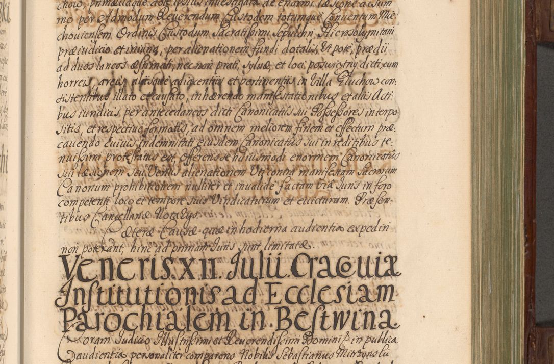 Zdjęcie nr 242 dla obiektu archiwalnego: Acta actorum episcopalium R. D. Andrea Trzebicki, episcopi Cracoviensis a mense Aprili 1675 ad Aprilem 1676 acticatorum. Volumen VI